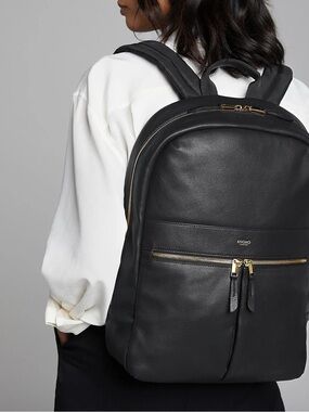 Knomo Beauchamp Leather Backpack in Black Leather